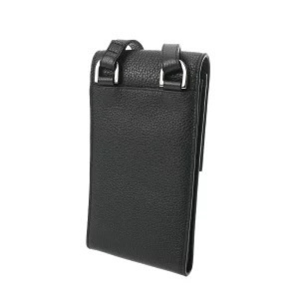Dior Stussy Grain Holder Bag Black Leather Phone Shoulder